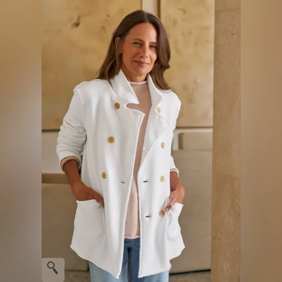 Frank & Eileen Belfast Sweatshirt Peacoat. Size M - Picture 2 of 12